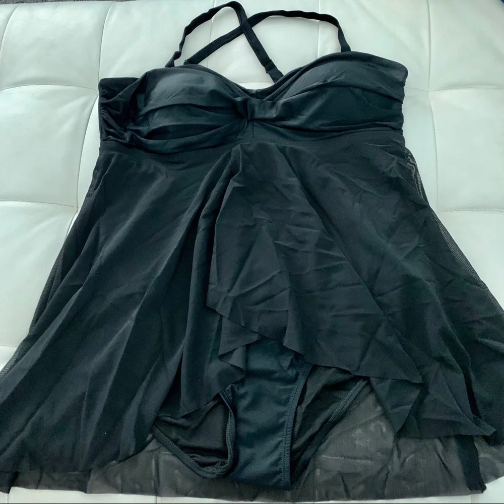 🌺 B2G1 🌺 Black Sheer Overlay Teddy Swimsuit